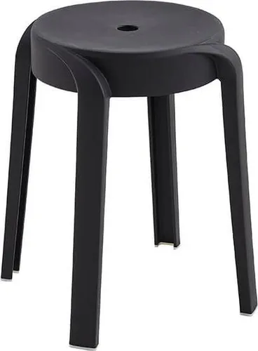 Home Deluxe Hocker NIVO – Stapelbar, Schwarz (4er Set)