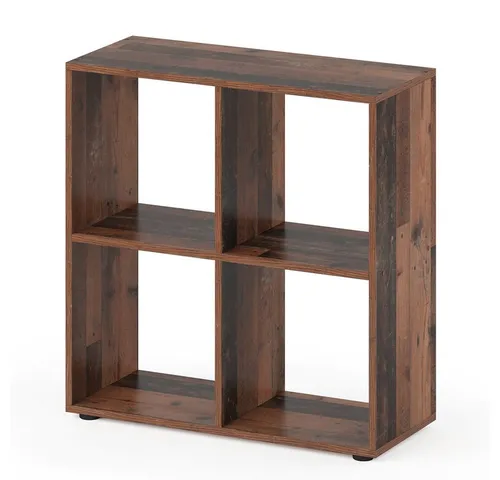 Vicco Raumteiler Tetra, stehendes Bücherregal in Antikholz von Vicco