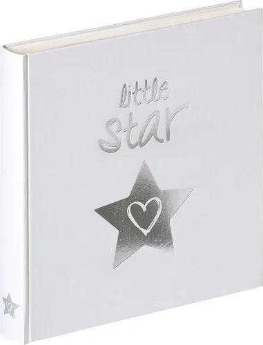 Babyalbum Little Star - Fotoalbum für Jungs, 50 Seiten für die schönsten Erinnerungen, mit einem liebevollen Papiereinband im süßen Sternen-Design.