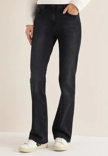 CECIL Damen 3817423 Bootcut Jeans, Black Washed in schwarz von CECIL