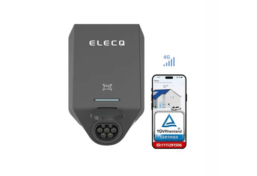 ELECQ Elektroauto-Ladestation H1 - Intelligente Wallbox mit App, 22kW - E-Auto-Ladestationen mit 3-phasigem Laden, aktives Lastmanagement & PV-Überschussladen. Reduzieren Sie Ihre Ladekosten um bis zu 30% durch intelligente Ladepläne!