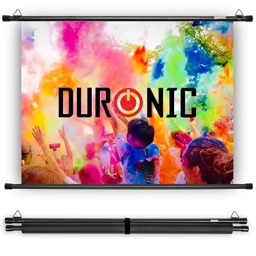 Duronic BPS100 4:3 Projektor-Leinwand - Beamer-Leinwand 100 Zoll, ideal für Heimkino und Präsentationen mit 4K Full HD 3D, einfach zu montieren und platzsparend für den flexiblen Einsatz.