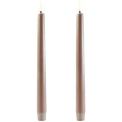 Uyuni LED Tafelkerze 25cm Sandstone 2 Stück