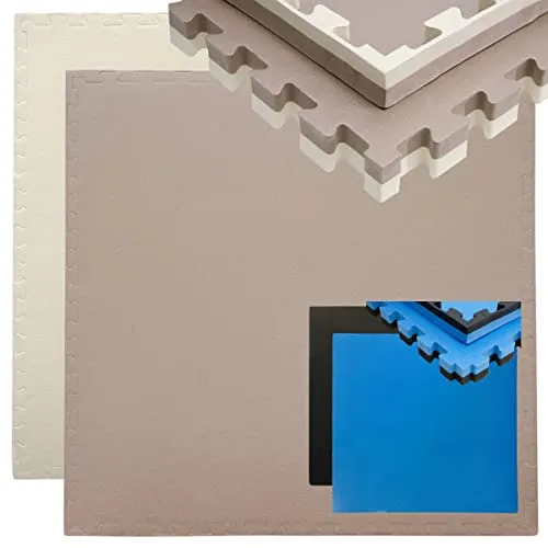 eyepower 4cm dicke Fitnessmatte Puzzle - 1 Tatami Matte 90x90 - Trainingsmatten mit 4 cm dickem EVA Schaumstoff, ideal als Fallschutz- und Abwurfmatte für Indoor und Outdoor. Wasserfest, unendlich erweiterbar und wendbar in zwei Farben – perfekt für jedes Training!
