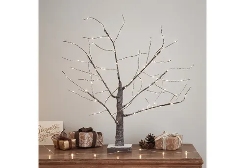 Lights4fun Künstlicher Weihnachtsbaum LED Baum Batteriebetrieb