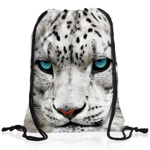 Schneeleopard Rucksack Sportbeutel Turnbeutel Beutel leo leopard katze fell tier