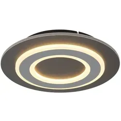 Moderne Deckenlampe in Anthrazit, 24W LED, 710Lm - Stilvolle Deckenleuchte für Wohnzimmer und Esszimmer, bietet warmweißes Licht (3000K) und elegantes Design aus Metall und Acryl. Ideal für moderne Räume.