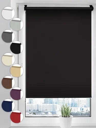 Sonello Verdunkelungsrollo Klemmfix ohne Bohren 25 x 100 Schwarz Verdunklungsrollo Fensterrollo Rollo Seitenzugrollo Klemmrollo für Fenster & Tür
