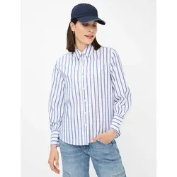 Brax Langarmbluse blau S (44) - Bluse aus 100 % Baumwolle in Größe 44, ideal für einen komfortablen und stilvollen Look.