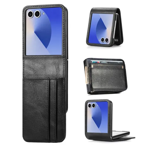 Schutz Hülle für Samsung Galaxy Z Flip 7, Flip Case Handyhülle BF Schwarz