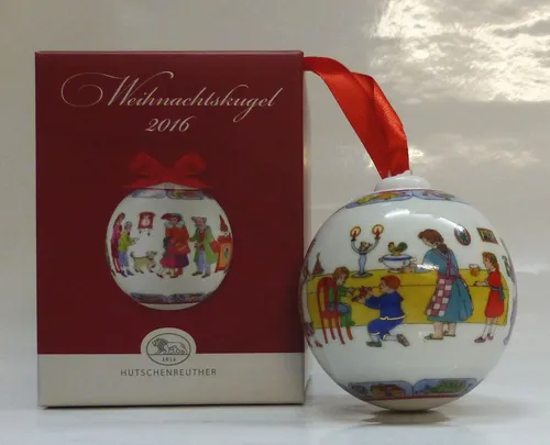Hutschenreuther Weihnachtskugel Porzellan 2016 mit OVP