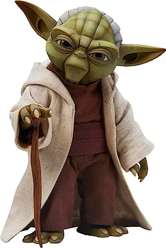 Sideshow Collectibles The Clone Wars Figur 1/6 Yoda 14 cm - Actionfigur für Kinder, detailgetreue Nachbildung von Yoda mit hervorragender Qualität für Sammler und Fans.