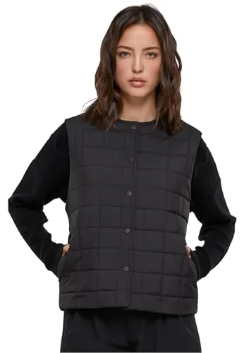 Urban Classics Damen Jacke Ladies Liner Vest black L - Funktionsjacke für Damen, leicht und stylisch, ideal für den Lagenlook und vielseitig kombinierbar.