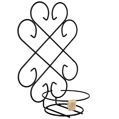 KADAX Blumentopfhalter, Wandkorb, Pflanzenhänger aus Stahl, Blumenhänger, Wandhalterung, Blumenregal für Innen, Pflanzen, Blumenhalter, Topfhalter, Deko, schwarz (Blume)