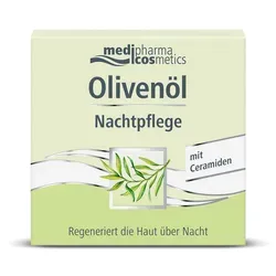 medipharma cosmetics Olivenöl Nachtpflege 50 ml - Nachtpflege für intensive Feuchtigkeit, mit hochwertigem Olivenöl für eine regenerierende Wirkung über Nacht.