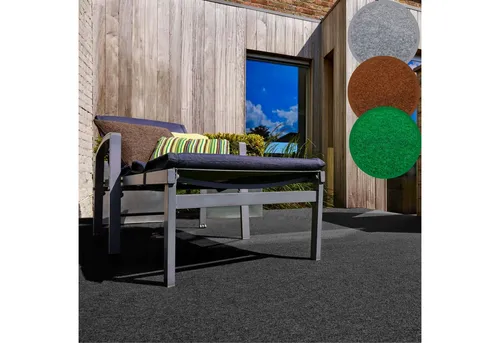 Andiamo Kunstrasen Edinburgh, 4 mm Höhe – Pflegeleichter Outdoor-Teppich - Vielseitiger Kunstrasen für Balkon, Terrasse oder Camping – witterungsbeständig, pflegeleicht und mit Drainagenoppen für optimale Wasserableitung. Ideal für eine angenehme Fläche im Freien.