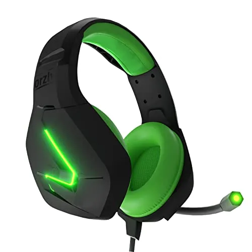 Gaming Headset für PC PS5, PlayStation PS4, Xbox Series X | S, Xbox ONE,Nintendo Switch, Laptop & Google Stadia Stereo-Sound with mit Geräuschunterdrückung Microphone-Hornet RXH-20 Sagano Auflage