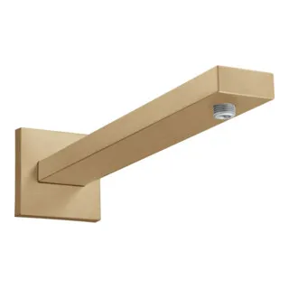 hansgrohe Brausearm eckig 38,9 cm Brushed Bronze - Einbauduschköpfe mit hochwertiger gebürsteter Oberfläche in Bronze-Ton für ein warmes Ambiente. Ideal für die Montage einer Kopfbrause, inklusive Montageanleitung und Premium-Materialien.
