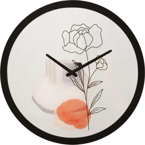 Mauro Ferretti Wanduhr Blume Ø 40 cm - Mehrfarbig mit Rosendesign - Moderne Wanduhr mit elegantem Rosendesign. Ideal für Wohnzimmer oder Büro, vereint Funktionalität mit stilvollem Minimalismus und setzt einen ansprechenden Akzent an jeder Wand.