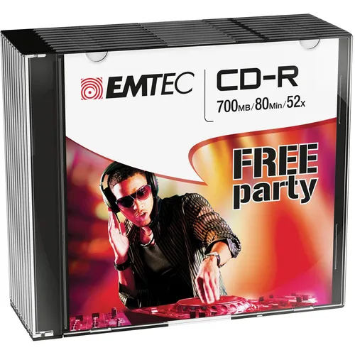 EMTEC CD-R 700 MB 10er Slimcase (ECOC801052SL)