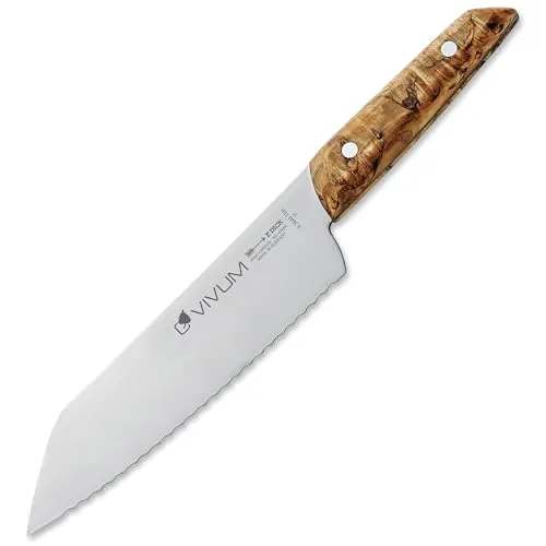 F. DICK Allzweckmesser VIVUM 18 cm - Profi Kochmesser mit Birkenholzgriff - Kochmesser aus Spezialstahl mit extra scharfer Klinge (58 HRC) für präzise Schnitte; ergonomischer Birkenholzgriff sorgt für Komfort und Einzigartigkeit.