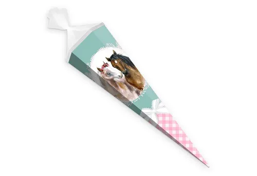 itenga Schultüte itenga Schultüte Pferde 85 cm mit Tüllverschluss