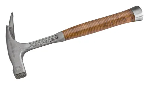 Peddinghaus Latthammer XSTRIKER - 965g Ganzstahl, unzerbrechlich mit hochwertigem Ledergriff und Magnet für sicheren Halt