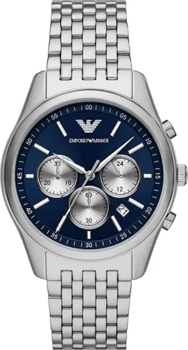 Emporio Armani Antonio Chronograph Herren Armbanduhr AR11582 - Elegante Armbanduhr für Herren mit Chronograph, 50 m wasserdicht und stilvollem blauen Zifferblatt. Ideal für jeden Anlass.