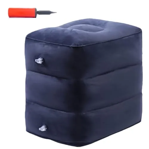 AXVRAV Bandscheibenwürfel Aufblasbar, Stufenlagerungswürfel mit Pumpe, Entlastungskissen für Beine & Rücken, Multifunktionskissen Aufblasbares für Reise Auto Büro & Zuhause, 43x40x30 cm