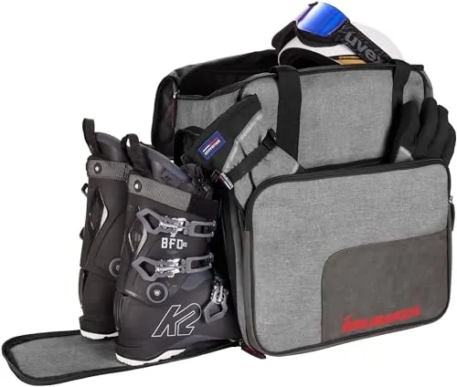 BRUBAKER Super Performance Skischuhtasche Rucksack - Skischuhtasche mit großzügigem Stauraum für Helm und Bekleidung, inklusive separater Stiefel-Garage und robustem Design für alle Witterungsbedingungen.