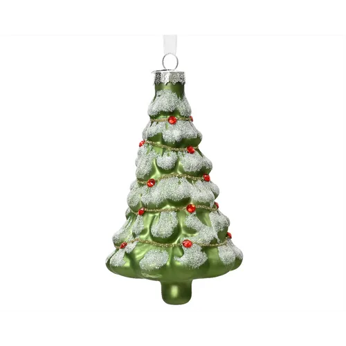 Weihnachtskugel 'Tannenbaum' -  Christbaum-Hänger,  dia7.5cm H.12cm, Glas - 1 St