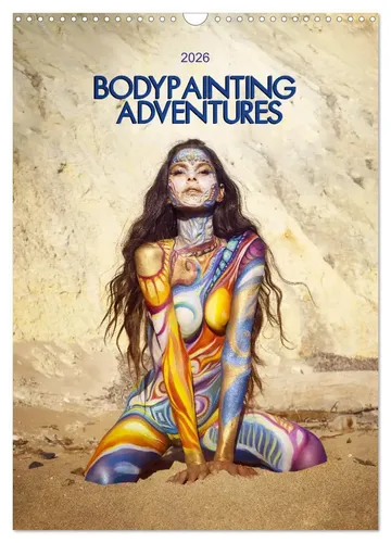 Bodypainting Adventures Wandkalender 2026 - Fantasievolle Kunst auf nackter Haut - Wandkalender mit 12 surrealen Bodypaintings, hochwertig auf lichtbeständigem Papier, ideal als Geschenk für Kunstliebhaber und zur Verschönerung jedes Raumes.