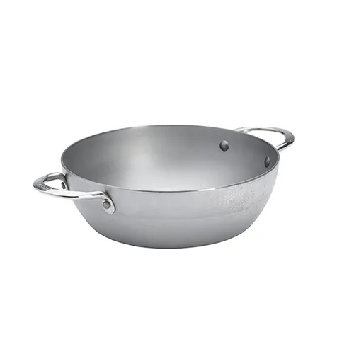 DE BUYER Bauerntopf MINERAL B - 28 cm aus Eisenstahl - Robuster Kochtopf aus unbeschichtetem Eisenstahl, ideal zum Anbraten und Grillen. Die natürliche Antihaftwirkung verbessert sich mit jeder Nutzung, perfekt für alle Herdarten inklusive Induktion.