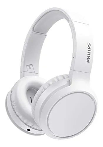 Philips Kopfhörer Bluetooth mit Mikrofon/Kabellos, Geräuschisolierung, 29 Stunden Spielzeit, Schnellladung, BASS Boost-Taste/Philips Kopfhörer Over Ear TAH5205WT/00