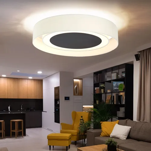 LED Deckenlampe Esszimmerlampe 24W, warmweiß 3000K - Moderne Deckenleuchte in beige und weiß, Ø 60 cm, mit 850 Lumen für helles, warmweißes Licht – ideal für Wohnzimmer, Esszimmer oder Küche.