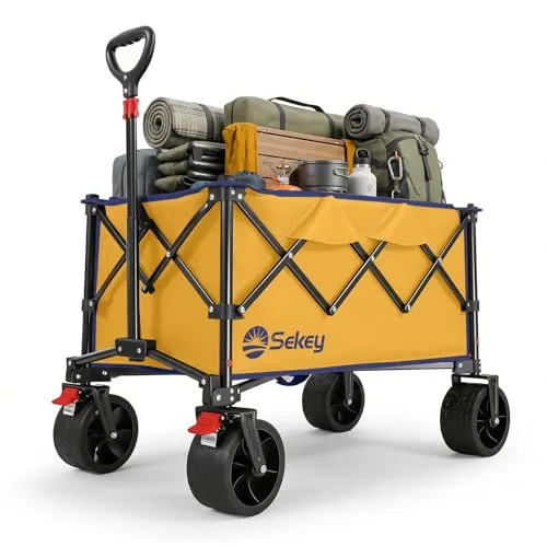 Sekey XXL Faltbollerwagen 135L in gelb von Sekey