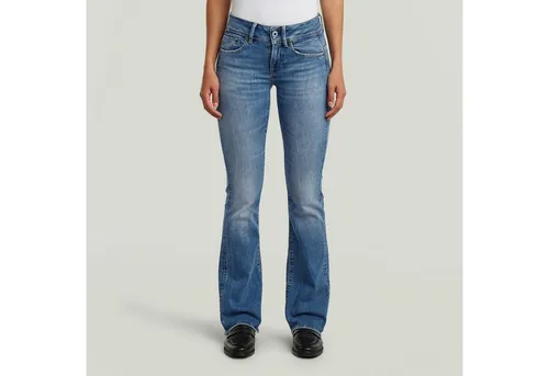 G-STAR Women's Midge Bootcut Jeans, Blau, 33 W/34 L - Die G-STAR Midge Bootcut Jeans vereint eine gerade Passform mit einem modischen Bootleg-Schnitt. Der verstellbare Bund und die hochwertigen Materialien sorgen für optimalen Tragekomfort und stylische Details.