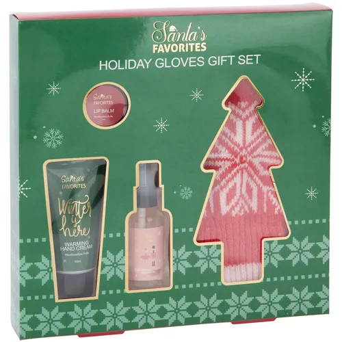 4-tlg. Badset mit Handschuhen in Geschenkverpackung Beautyset Geschenk Frau