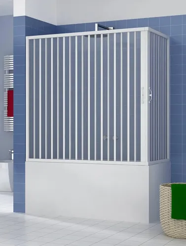 Libertè Badewannenaufsatz 70x170 cm PVC Eckfalttür — Heimwerker-Bausatz