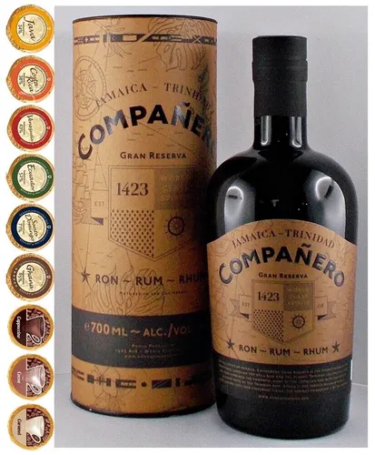 Companero Gran Reserva Rum Rhum + 9 Edelschokoladen in 9 Geschmacksvariationen