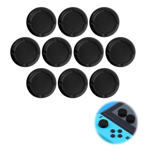 Paar Silikon Daumenkappen für Nintendo Switch – Verbesserte Griffigkeit für Joy-Con und Switch 2 Controller, Schwarze Griffabdeckungen für Nintendo Switch und OLED Modelle 5