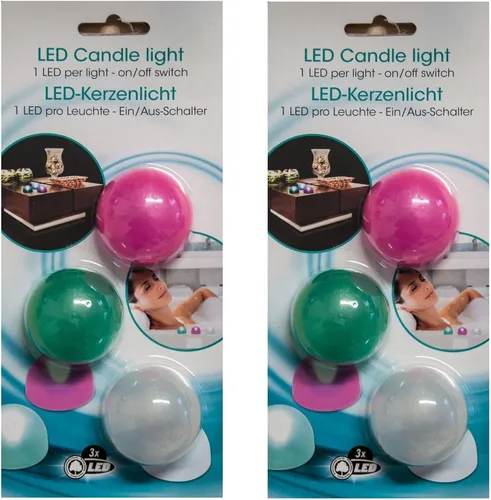 LED-Kerzenlicht Nachtlicht Dekolicht Leuchte Lampe Tischlampe Beleuchtung 2 x 3