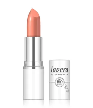 lavera Cream Glow Lipstick - Pink Grapefruit 05 - Intensive Farbe & Glänzendes Finish - Veganer Lippenstift mit intensiver Farbe und seidig-glänzendem Finish. Hoher Tragekomfort und bis zu 6 Stunden Halt für strahlende Lippen.