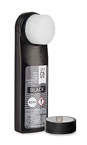 SCHUH POLITUR 45ml mit Schwamm flüssig Schuhpflege Schuhcreme Schuhputz Creme (Schwarz - 84)