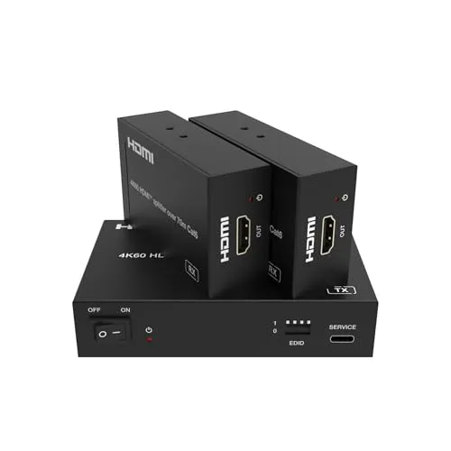 FeinTech HDMI-Splitter SX230 1 In 2 Out, 4K 60Hz über CAT, 60m Reichweite - Der FeinTech HDMI-Splitter bietet brillante 4K-Qualität und verteilt dein HDMI-Signal über 60m. Ideal für Heimkino und Präsentationen, mit einfacher Installation und flexibler EDID-Steuerung.