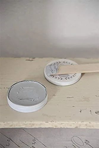 Jeanne d´Arc living JDL Vintage Paint Antique Wax Wachs 35g Möbelwachs Antikwachs versch.Farben (Light Grey)