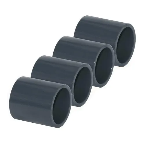 HAF 4x PVC Fittings Muffe 63mm | Klebemuffe für zuverlässige Rohrverbindungen - 4x PVC Muffen für vielseitige Verrohrungen, ideal für Pool- und Teichanwendungen. Hochwertiges PVC sorgt für Langlebigkeit und Witterungsbeständigkeit. Perfekt für Druck- und Saugleitungen geeignet.