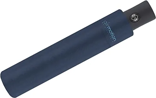 Happy Rain Air Motion - 174 Gramm Taschenschirm mit Auf-Zu-Automatik superleicht - Navy Blue