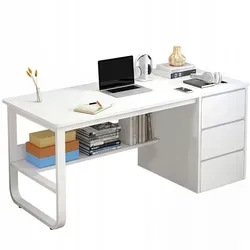 Weißer Computertisch 100 cm