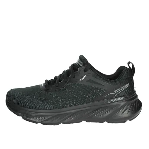 Skechers Herren Edgeride Sneaker, Schwarz, 42.5 EU - Herren-Sneaker mit luftgekühltem Memory-Schaum für optimalen Komfort und einer flexiblen Traktions-Laufsohle für besten Halt.